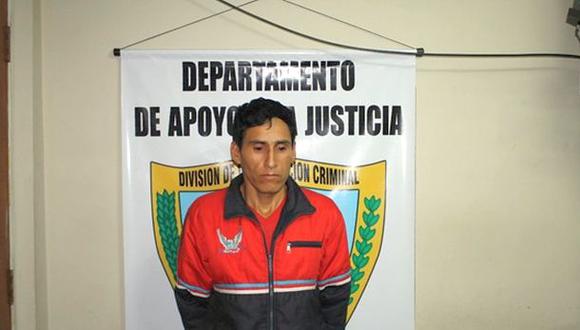 Tras su detención, el prófugo fue trasladado al Puesto de Auxilio Rápido (PAR) El Huayo para efectuar las diligencias de ley (Foto: PNP)