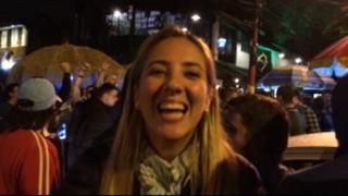 Joanna Boloña vivió la previa del Uruguay-Inglaterra en Brasil