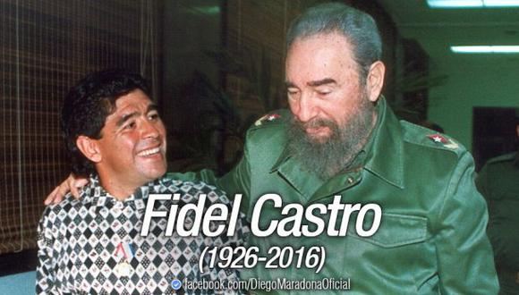 La despedida de Diego Maradona a Fidel Castro en Facebook