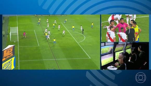 Perú vs. Brasil: Richarlison anota el 1-0 de cabeza para el  ‘Scratch’, pero el VAR lo anula | VIDEO. (Foto: captura de pantalla)