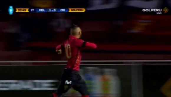Patricio Arce anotó el 1-0 con una gran definición frente al portero Carlos Grados | Foto: captura