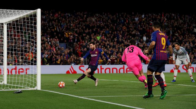 Lionel Messi y el gol más fácil de su carrera: así anotó el 2-0 en el Barcelona vs. Liverpool por la Champions League. (Foto: Reuters)