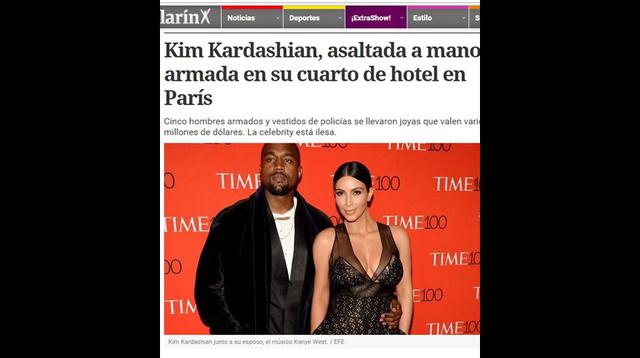 Kim Kardashian: así informó la prensa su asalto en París - 3