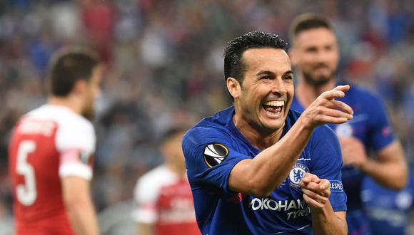 Chelsea vs. Arsenal: Pedro y la gran definición para el 2-0 en la final de la Europa League | Foto: AFP