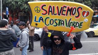 Protestan por construcción de nuevo malecón en la Costa Verde [FOTOS]