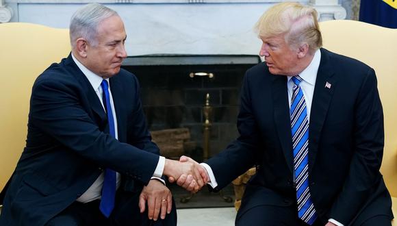 El presidente de Estados Unidos, Donald Trump, recibió al primer ministro de Israel Benjamin Netanyahu. (AFP).