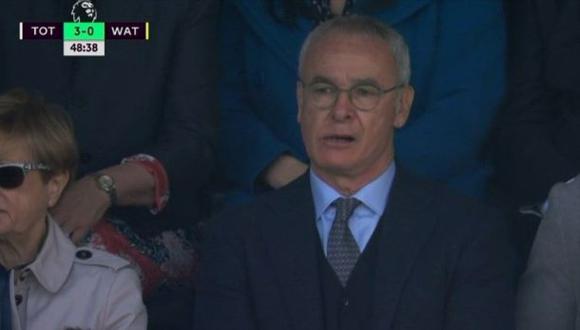 Ranieri fue captado observando un partido de Premier League