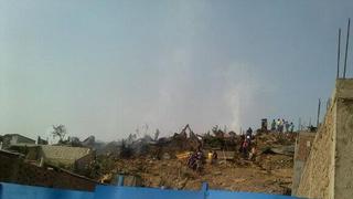 Incendio consumió siete viviendas en asentamiento humano de VMT