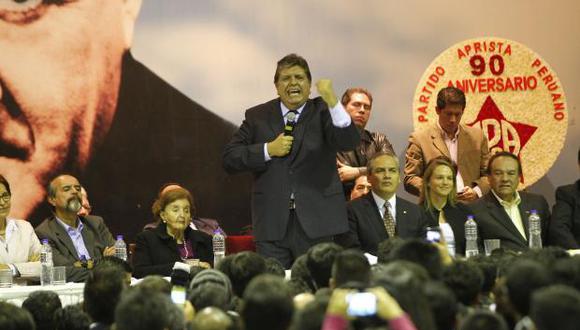 El ex mandatario Alan García nuevamente fue designado como presidente del Apra. (Foto El Comercio)