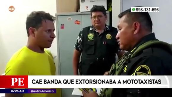 Cae banda que extorsionaba a mototaxistas en SJL. (Foto: América Noticias)
