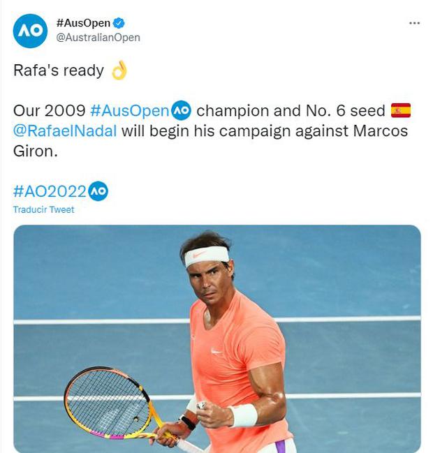 Nadal will face Marcos Giron.  (Photo: Capture)