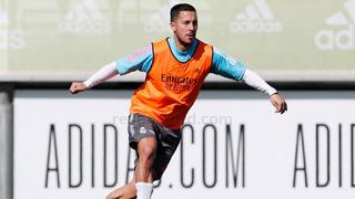 Hazard entrenó con normalidad y busca entrar en la convocatoria de Real Madrid para la Champions League