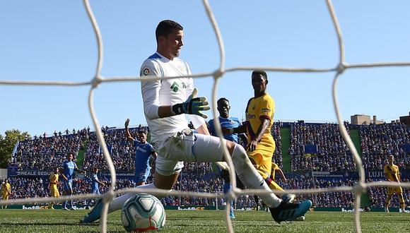 Junior Firpo marcó el 2-0 del Barcelona frente al Getafe en el Coliseum Alfonso Pérez. (Foto: REUTERS/Sergio Pérez)