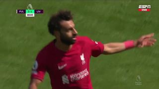 Asistencia de Darwin Núñez: el gol de Salah para el 2-2 de Liverpool en la cancha de Fulham | VIDEO