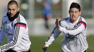 Real Madrid: James entrenó y parece recuperado para la final