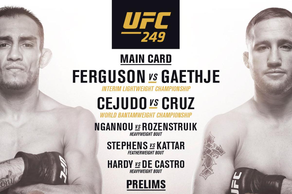 UFC 249 EN VIVO: sigue todas las peleas este sábado 9 de mayo desde Florida. (Foto: UFC)