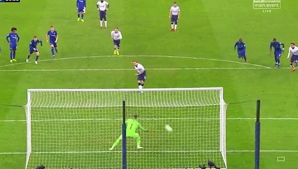 El gol de Harry Kane ante el Chelsea. (Foto: captura de video)