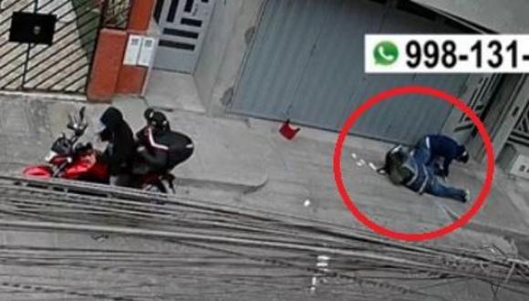 Delincuentes asaltaron a repartidor de delivery en San Martín de Porres y le robaron su motocicleta. (Captura: América Noticias)