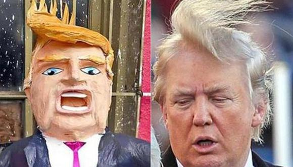 Mexicanos crean piñata de Donald Trump para "agarrarlo a palos"