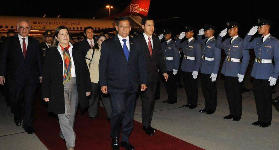 El presidente Ollanta Humala en compañía de la canciller, Eda Rivas. (Foto: Andina)
