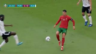 Portugal vs. Alemania: Cristiano Ronaldo y el lujo con taco para ‘humillar’ a Rudiger | VIDEO