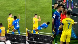 Cristiano Ronaldo reacciona de manera violenta y es expulsado ante Al Hilal