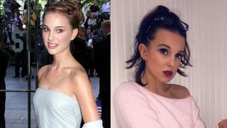 Natalie Portman publica fotografías de su adolescencia y la comparan con Millie Bobby Brown