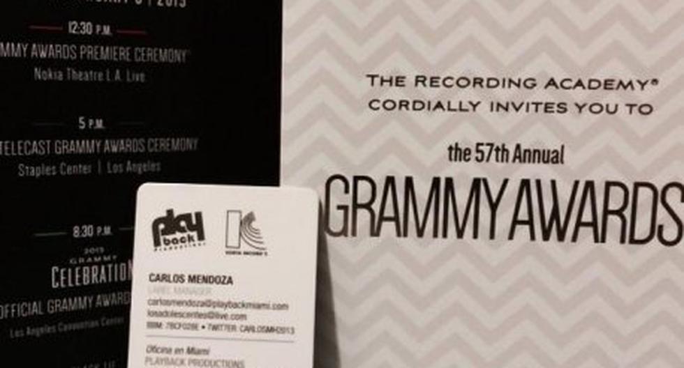 Esta es la invitación de la próxima edición de la entrega de los premios Grammy. (Foto: Facebook)