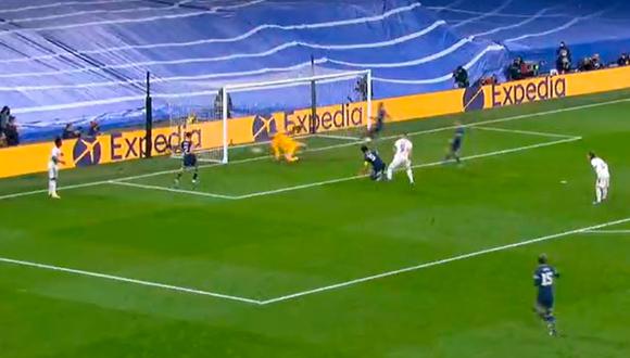 Gol Karim Benzema para el 1-1 de Real Madrid vs. PSG por Champions League | Foto: Captura de pantalla.