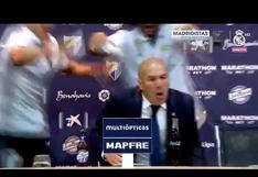 Zinedine Zidane: así fue bañado en champagna el DT del Real Madrid