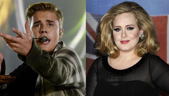 Bieber destronó a Adele en listas británicas de sencillos