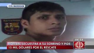 Fue detenido por secuestrar a su sobrino y pedir 15 mil dólares