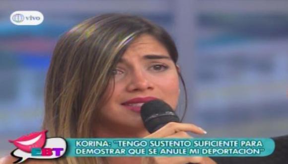 Korina Rivadeneira no soportó presión y lloró en TV [VIDEO]