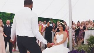 El espectacular baile que un novio le hizo a su esposa el día de su matrimonio