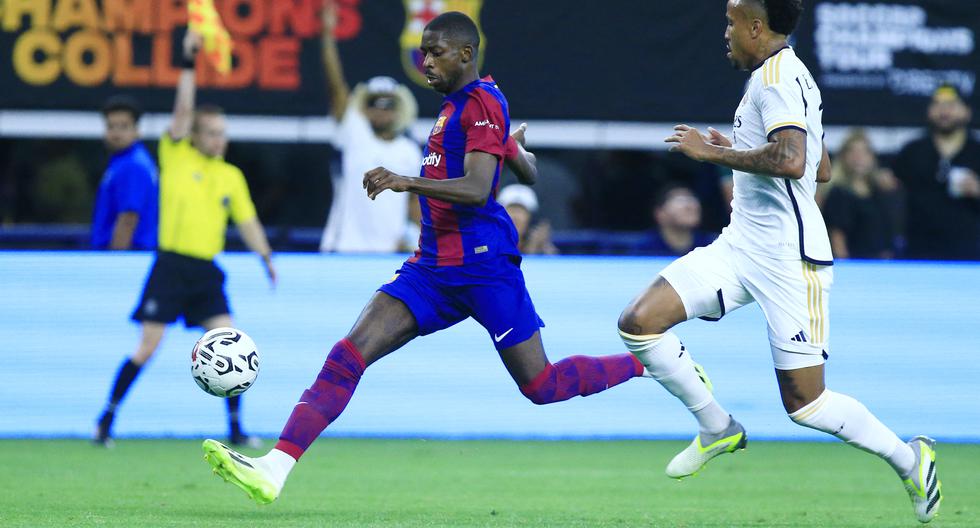 Real Madrid y Barcelona se enfrentaron este sábado 29 de julio del 2023 en el primer clásico de pretemporada. (Foto: AFP)