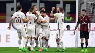 Roma goleó 4-1 a Milan y recuperó segundo lugar de la Serie A