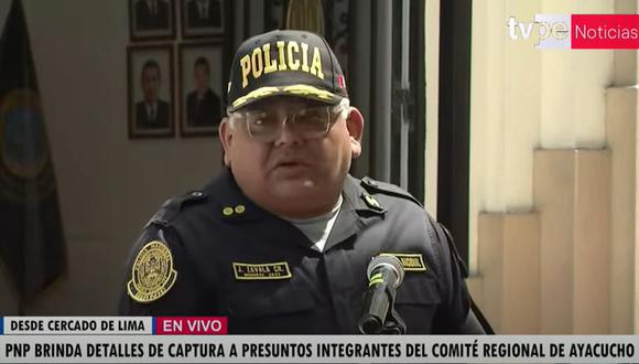 La Dircote dio a conocer importante información de las investigaciones sobre presuntos nexos terroristas en movilizaciones en Ayacucho | Captura TV Perú