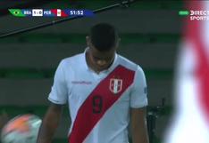Perú vs. Brasil: Christopher Olivares se perdió el empate 1-1 con este cabezazo en el Torneo Preolímpico Sub 23 [VIDEO]