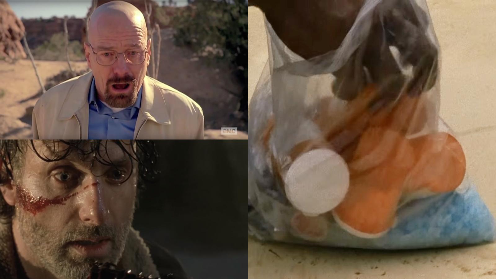 Teoría que vincula a "The Walking Dead" y "Breaking Bad" parte de la metanfetamina azul que tenía Daryl Dixon. (Fotos: AMC)