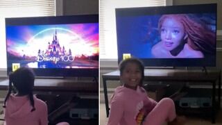 La conmovedora reacción de una niña al ver el tráiler de ‘La Sirenita’