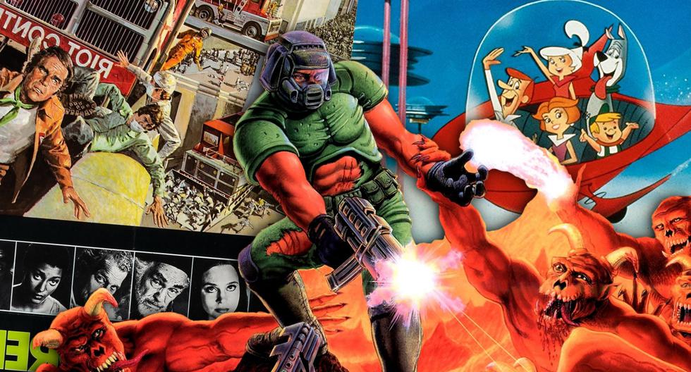 El videojuego "Doom", la serie animada "Los Supersónicos" y la película "Soylent Green" hacen referencia a un 2022 ubicado en el futuro. Fotos: ID Software, MGM, Hannah Barbera.