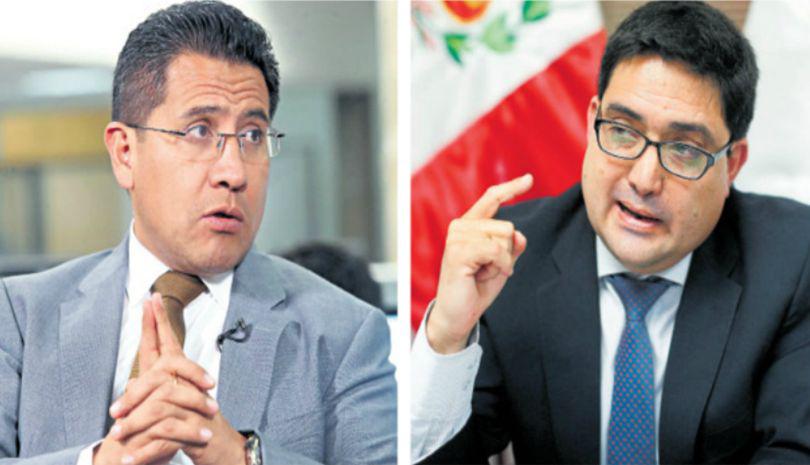 La procuraduría ad hoc para el Caso Lava Jato, a cargo de Jorge Ramírez (derecha), respondió a través un comunicado a la denuncia del procurador anticorrupción Amado Enco.