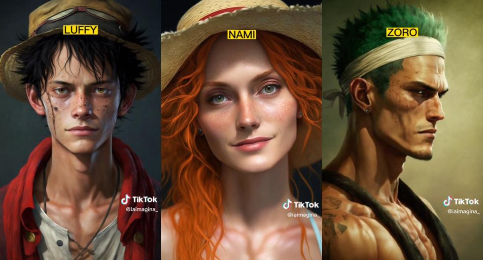 This is how Luffy, Zoro and Nami from One Piece look as if they were real, according to an AI