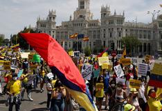 Miles de colombianos marchan en Madrid en contra del gobierno de Duque