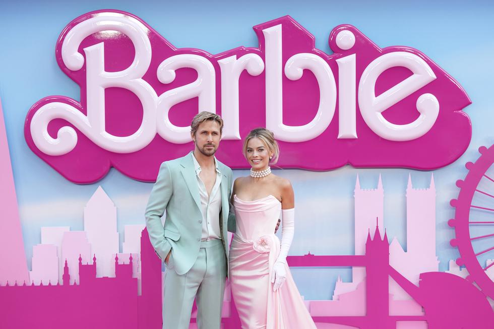 Ryan Gosling y Margot Robbie en la premiere de "Barbie".