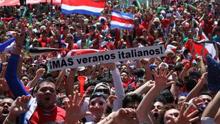 Miles de costarricenses festejaron clasificación en Brasil 2014