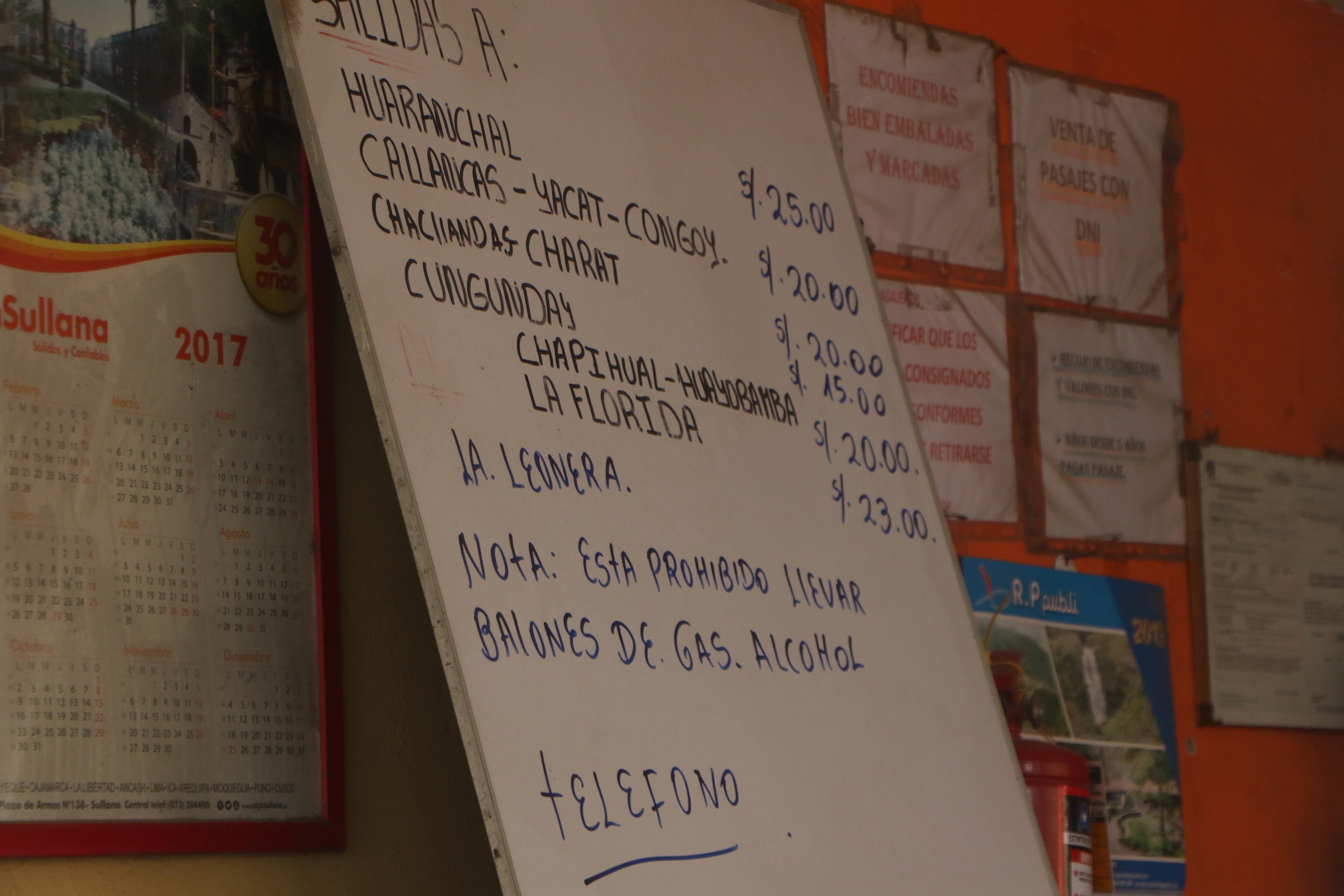 La empresa realizaba viajes dentro de la región La Libertad. (Foto: Johnny Aurazo)