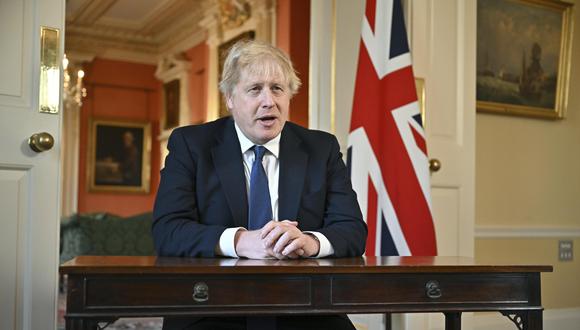 Boris Johnson, primer ministro británico. (Jeff Mitchell /Pool Photo via AP)
