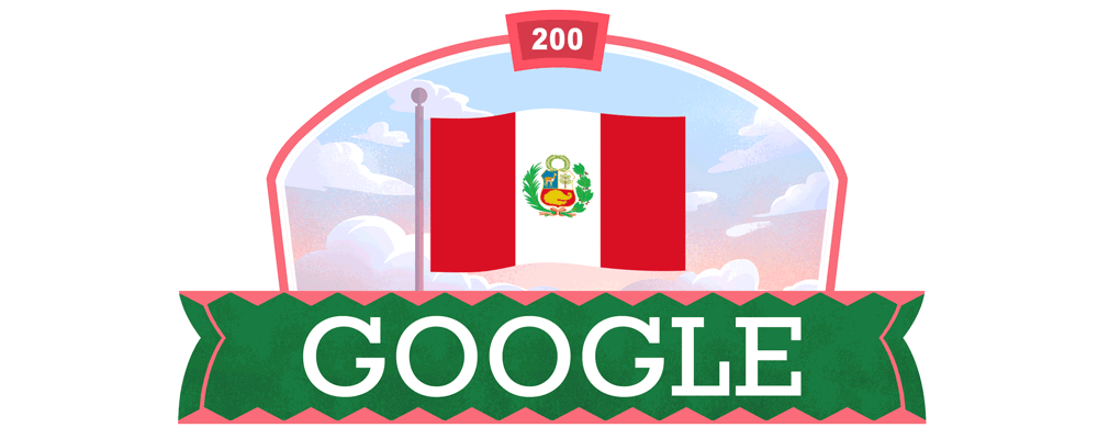 The Doodle of the Independence of Peru is exclusive to our region and is only seen by users from our country.  (Photo: Google)