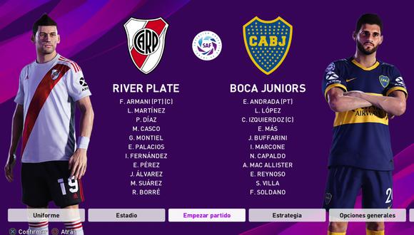 River Plate y Boca Juniors son equipos exclusivos de PES 2020. (Captura de pantalla)